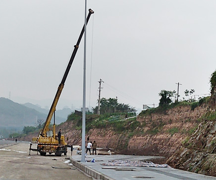 重慶某道路地區(qū)高桿燈實施工程